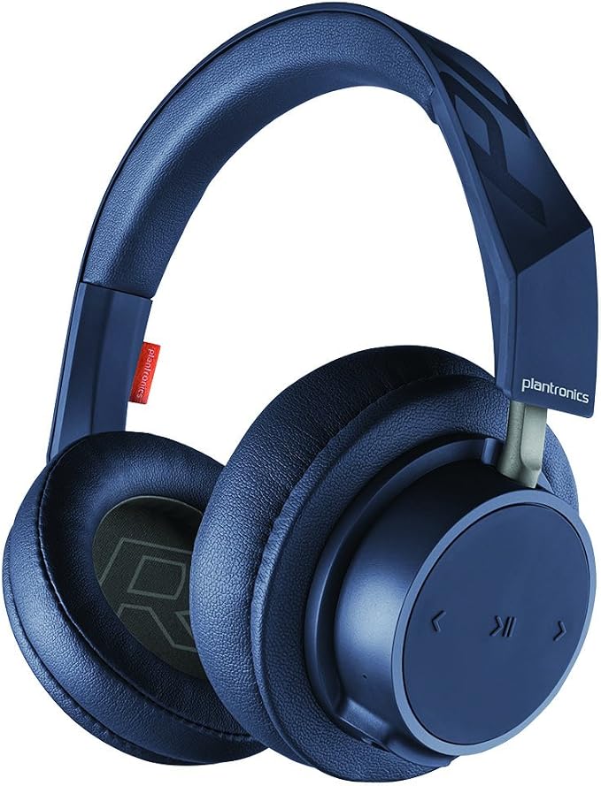 Plantronics BackBeat GO 600 Noise-Isolating Headphones, Over-The-Ear Bluetooth Headphones, Navy (211139-99)