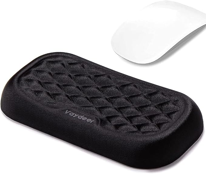 Vaydeer Mouse Wrist Rest Pad, Memory Foam Hand Rest Support Padded for Office, Computer, Laptop, Typing and Wrist Pain Relief and Repair (5.91 inch, Black)