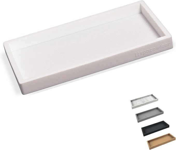 Countertop & Vanity Silicone Tray - Small 7.7" Kitchen Soap Tray | Kitchen Sink Soap Tray, Dish Soap Tray for Kitchen Counter, Bathroom Tray, Silicone Soap Dispenser Tray & Sponge Holder