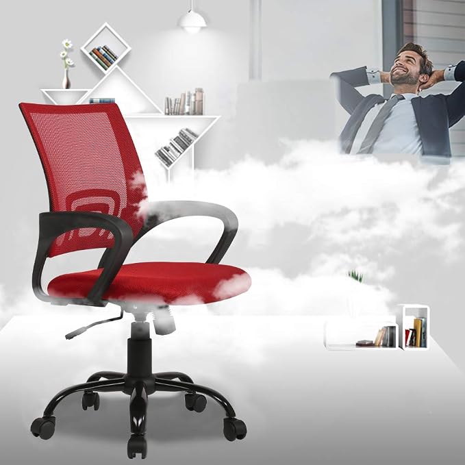 Office Chair Ergonomic Cheap Desk Chair Mesh Executive Computer Chair with Arms for Back Pain, Set of 2