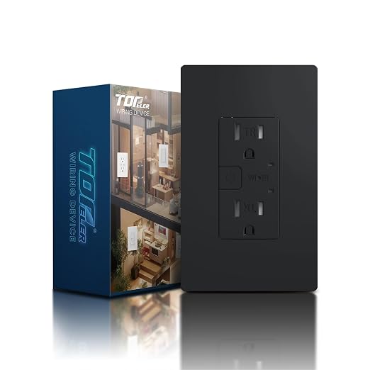 TOPELER Smart WiFi Outlet with Individual Control, Compatible with Alexa&Google | 15A Duplex Receptacle, Scheduling & Timer, Remote Control via Smart Life App, 2.4GHz WiFi Required, ETL & FCC Certified
