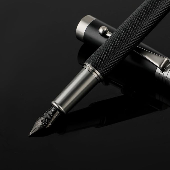 Fountain Pen Set, Smooth Writing Pen with 6PCS 2.6mm Ink Boxs and 0.5mm Fine Point Matte Pens for Executive Calligraphy Office Business Journaling Gift