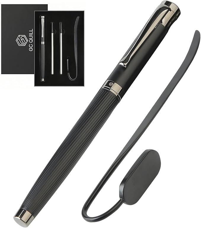 GC QUILL Fancy Rollerball Pen Set with Bookmark, Luxury Gift Pen for Journaling Writing, Executive Gifting - MU-30