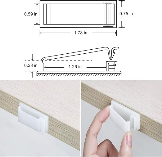 50Pcs Self Adhesive Cable Management Clips,Cable Organizers Wire Clips Cord Holder for PC Laptop Ethernet Cable Desktop Home Office(1.78’’ x 0.75’’ x 0.28’’, White)