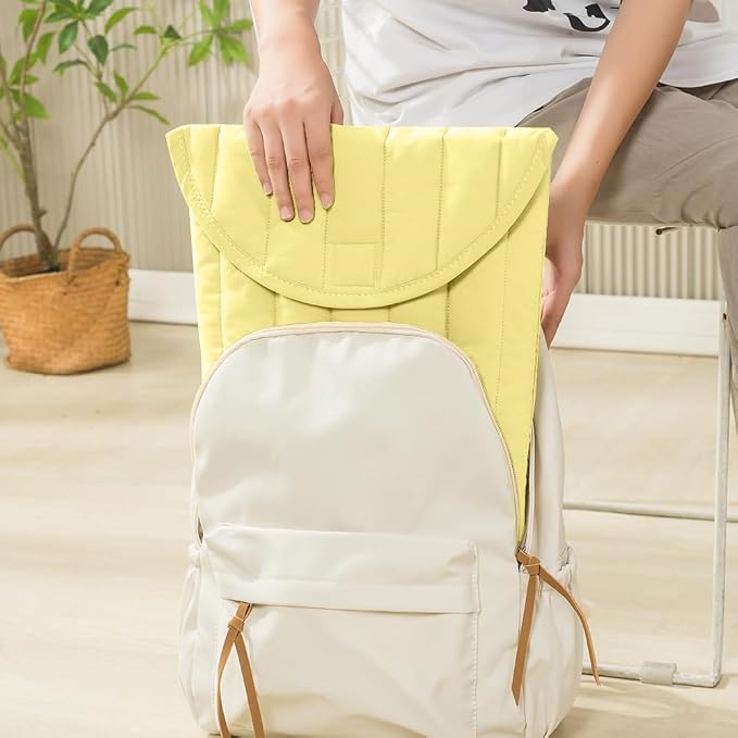Puffy Laptop Sleeve 15-16 Inch Yellow, Protective Carrying Case for Men and Women, Cute Case Bag Compatible with 15 Inch and 16 Inch Laptops, for MacBook Air M2 M1, Asus/Dell Xps/Lenovo in Cover