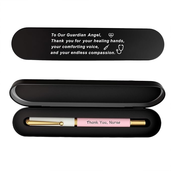 Gift for Nurses - Thank You Gel Pen with Healing Hands Quote, Nurse Appreciation & Graduation Present, Healthcare Worker Gift