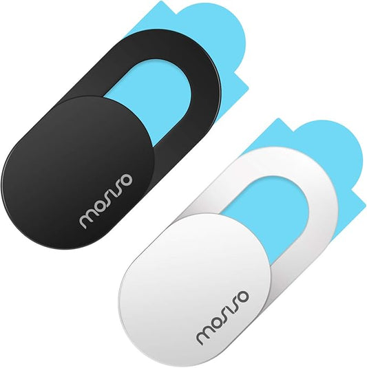 MOSISO Webcam Cover Slide, 0.027 inch Sliding Blocker Laptop Camera Cover Lens Blocker Shell Sticker Compatible with MacBook Air/Pro/Tablet/Notebook Privacy Security Protector(2 Pack)