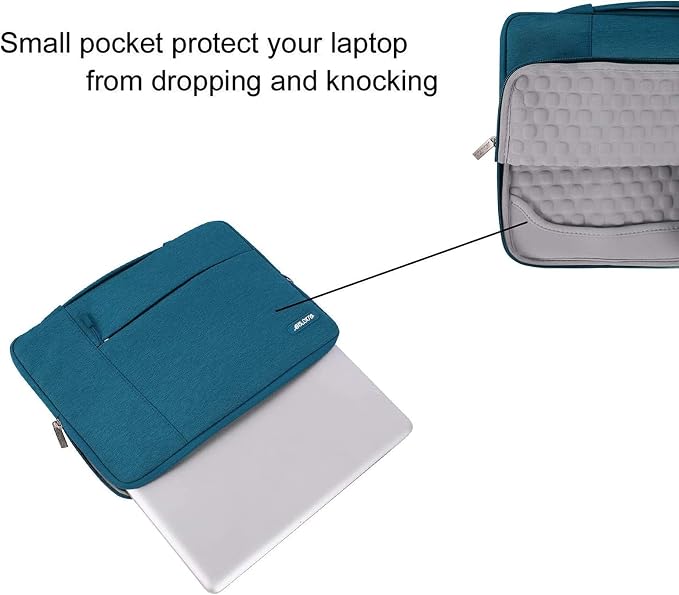 MOSISO Laptop Case 15 inch, Laptop Sleeve with Handle Compatible with MacBook Air 15 inch M5 A3448 M4 A3241 M3 A3114 M2 A2941 2026-2023, Dell XPS, Polyester Multifunctional Computer Bag, Deep Teal