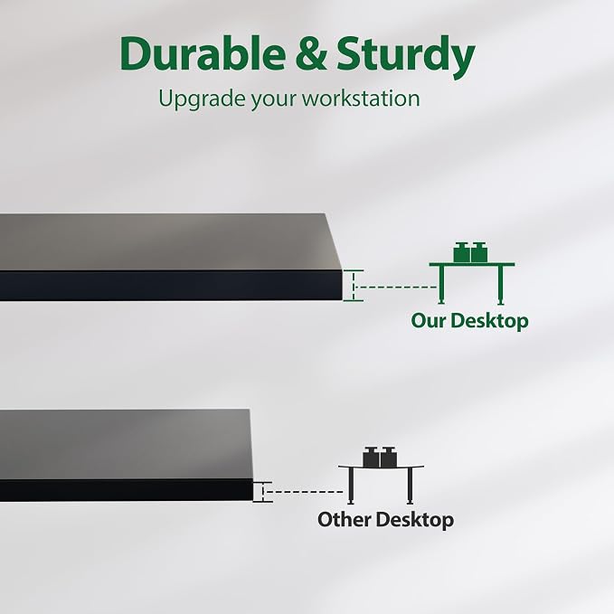 Agilestic Electric Standing Desk, 71 x 31.5 Inches Height Adjustable Desk, Sit Stand up for Work Office Home, Ergonomic Rising Computer Table with Memory Preset, Black