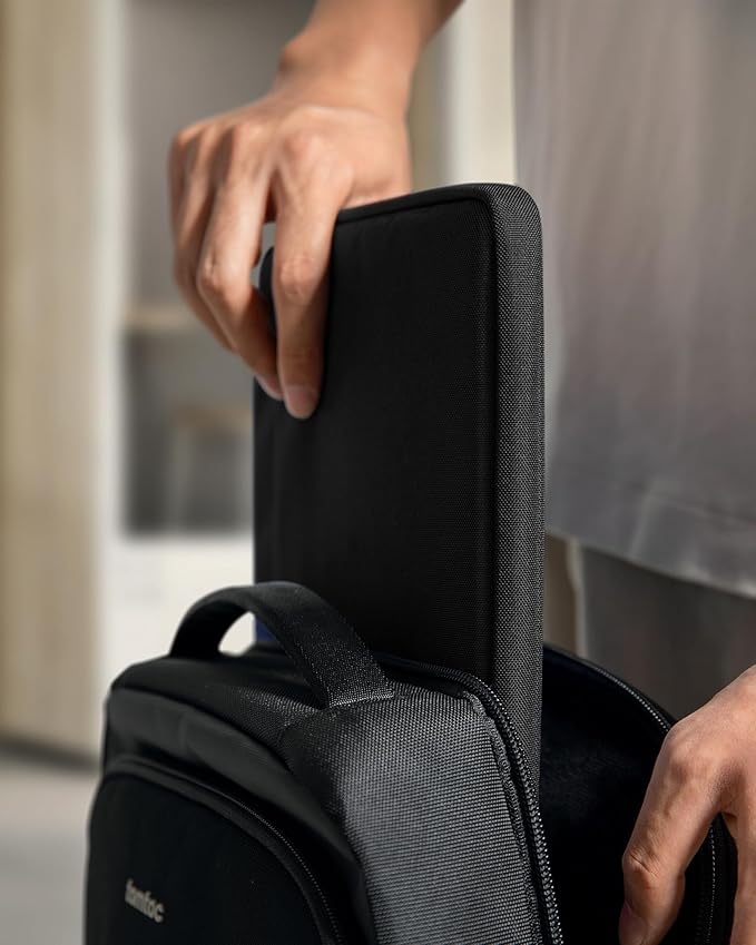 tomtoc Slim Laptop Sleeve Case for 13-inch New MacBook Air M5 (2026) M4/A3420 M3/A3113 M2/A2681, M1/A2337, Fits MacBook Neo A18 Pro, Water-Resistant Protective Carrying Case with Accessories Pocket