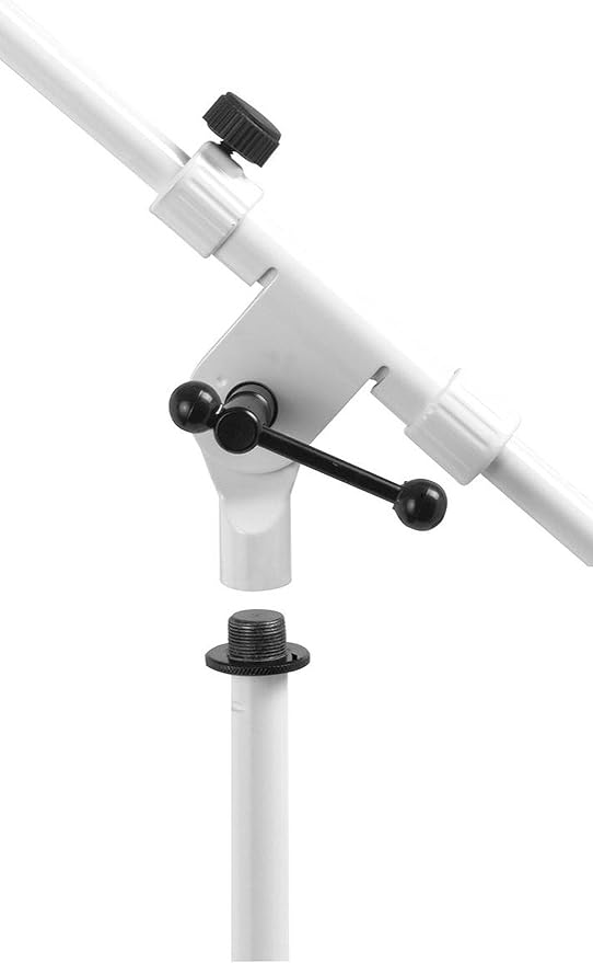 OnStage On-Stage MS7801W Telescoping Microphone Boom Stand, White