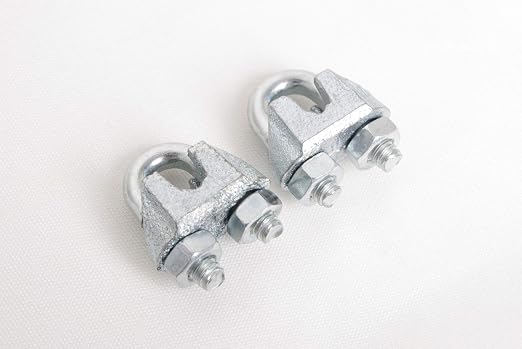Wire Rope Clamp 1/8 inch 10 Pack Zinc Plated - Wire Rope Clip - Wire Cable Clamps