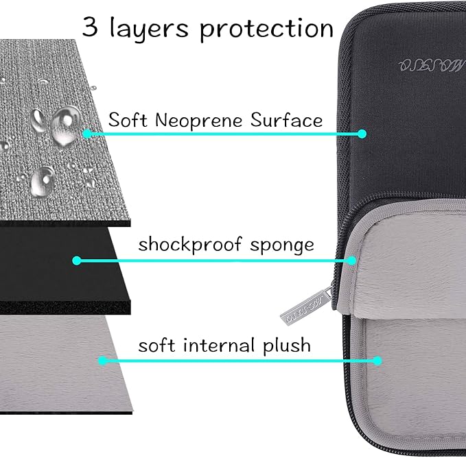 MOSISO Laptop Case 15 inch, 15 inch Laptop Sleeve Bag Compatible with MacBook Air M5 A3448 M4 A3241 M3 A3114 M2 A2941 2026-2023, Dell XPS, Neoprene Computer Sleeve Bag with Small Case, Space Gray