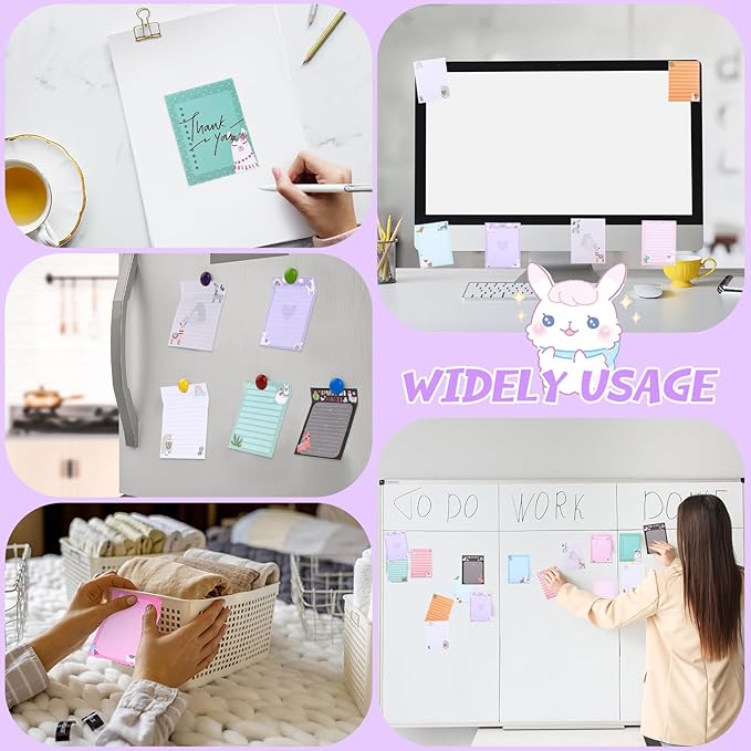 12 Pieces Llama Sticky Notes Cute Animal Alpaca Self Stick Notepads Gift for Mexican Camel Theme Party, 3x4 Inch No Drama to Do List Cactus Notepads Llama Gifts for Home and Office
