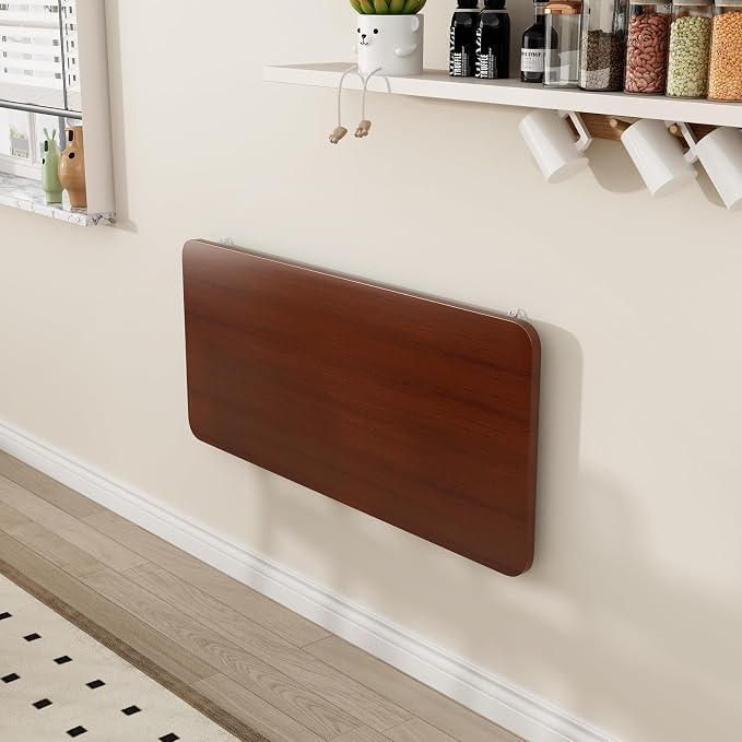 Wall Mounted Laundry Room Folding Table，Fold Down Desk for Small Spaces |Office|Study|Work Bench|Kitchen Dining Restaurant| Home Bar | Waterproof Easy to Install and Clean 39.4"×19.7"
