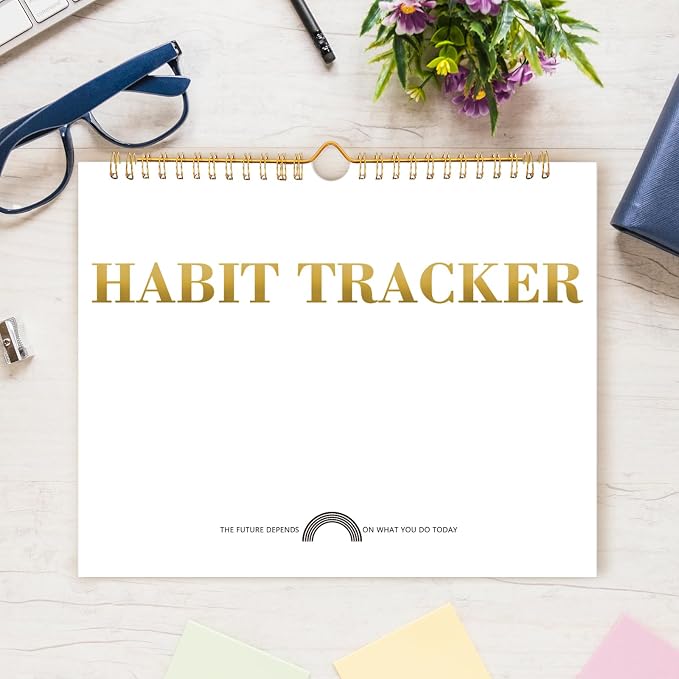 Thboxes Writable Habit Tracker Calendar, Undated 18 Months Daily, Weekly, Monthly Habit Journal with Spiral Planner for Goal Setting, Boost Productivity & Workout Motivation
