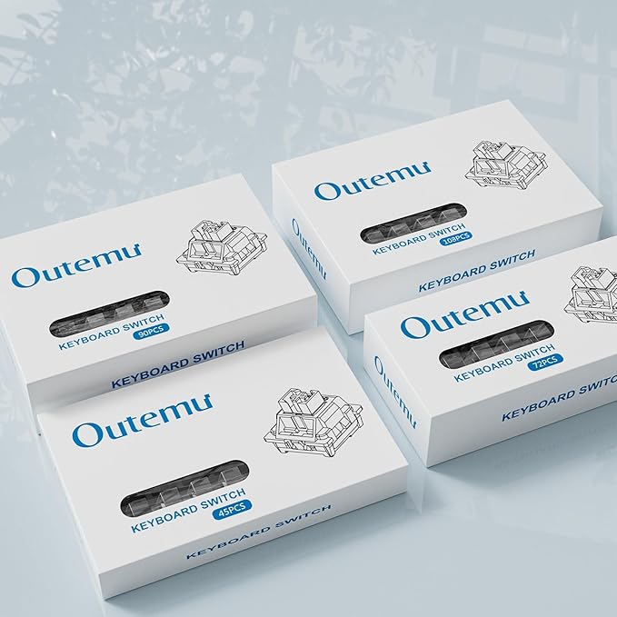 Outemu(Gaote) Blue Switches for MX Mechanical Gaming Keyboard,3-Pin 50gf Clicky/RGB/DIY Replaceable/Dustproof Switches(Blue,36pcs)