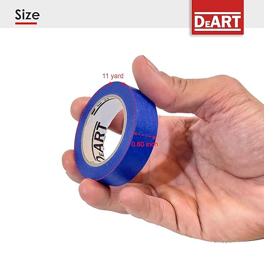 DEART Colored Masking Tape Painters Tape Writable 12 or 8 Pack 1 inch or 0.6 Inches for Arts & Crafts Labeling Coding Whiteboard Thin Paper Tape Craft Supplies Wire Management Scrapbook