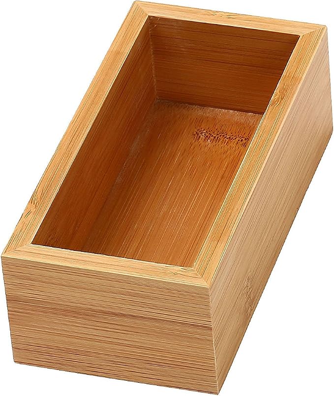 YBM HOME Pack of 12 Bamboo Drawer Organizer Storage Box for Kitchen Drawer, Junk Drawer, Office, Bedroom, Children Room, Craft, Sewing, and Bathroom, 3x6x2 inch