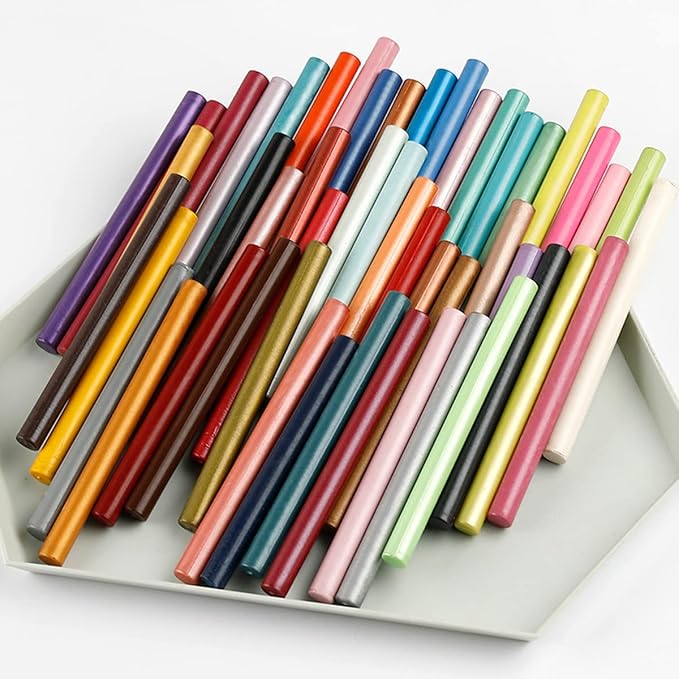 Wax Seal Kits, Wasole 20Pcs Wine Red Sealing Wax Sticks with 1 Pieces Glue Gun Set for Wax Seal Stamp, Great for Wedding Invitations, Birthday Cards, Envelopes, Gift Wrapping (Wine Red)
