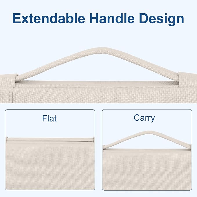 MOSISO Laptop Case 13.3 inch, 13-13.3 inch Laptop Sleeve with Handle Compatible with MacBook Air/Pro 13/Pro 14 M5 M4 M3 M2 M1,HP Dell ASUS Lenovo, Polyester Multifunctional Computer Bag, Sand