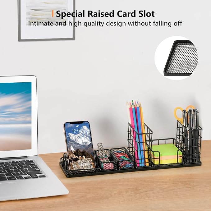 Topwey 7 in 1 Desk Organizer and Accessories | School, Home, Office