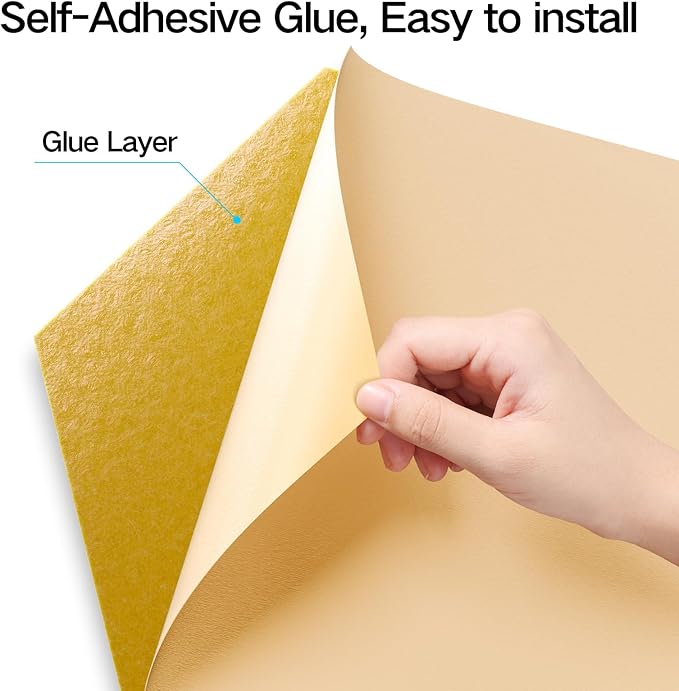18 Pack Self-adhesive Acoustic Panels 12" X 10" X 0.4" -Sound Proof Foam Panels for wall with High Density, Hexagon Design, Flame Resistant, Absorb Noise and Eliminate Echoe(Orange Yellow)