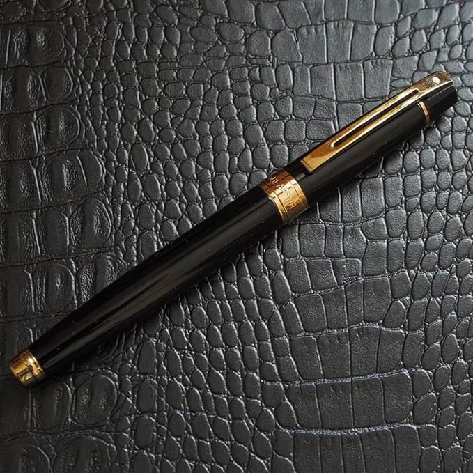 Sheaffer 300 Glossy Black Rollerball Pen with Gold Tone Trim