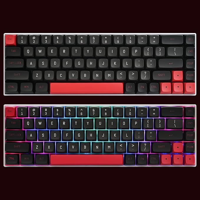 Guffercty kred 160 Keys CSA Keycap PBT Double-Shot Ball Shape Custom Keycaps Set with 6.25u/7u Spacebar for Cherry MX Gateron Kailh Switches (Evil Dolch)