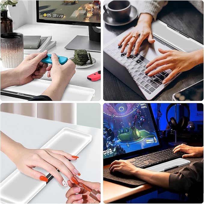 Acrylic Keyboard Wrist Rest-Black 68Key Ergonomic Palm Rest for Computer Keyboard