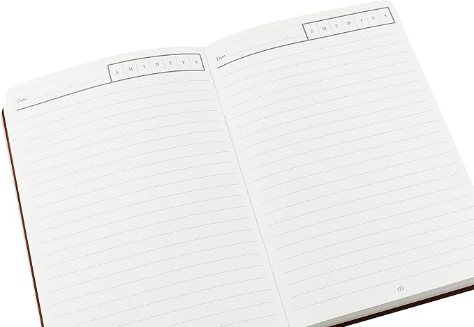 Wykeham's Executive 2026 Undated Daily Journal Planner – Customization Available (Personalized Brown, 8.5"×5.5")