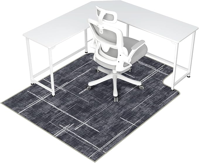 Office Chair Mat for Hardwood Floor & Tile Floor,48"X 60" Heavy Duty Desk Chair Mat for Hard Floors, Under Desk Rug for Rolling Computer Chair,Anti Slip,Low Pile Carpet Protector-Convex