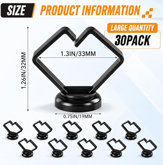 Konohan 10 Pack Magnetic Cable Holder 23 Lbs Heavy Duty, 7/8" Magnetic Cable Organizer Clip for Server Rack, Automotive Wiring, Marine Electrical, Home and Office Organization