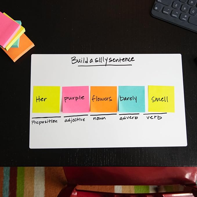 Post-it Dry Erase Sheets, 7 in x 11.3 in, 30 Sheets, Sticks Securely and Removes Cleanly (DEFSHEETS-30PK)