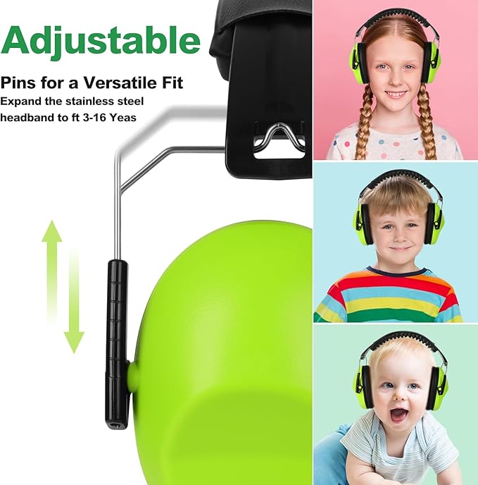 6 Pack Noise Canceling Headphones for Kids, Kids Ear Protection Earmuffs for Autism, Toddler, Children, Noise Cancelling Sound Proof Earmuffs/Headphones for Concerts, Air Shows, Fireworks
