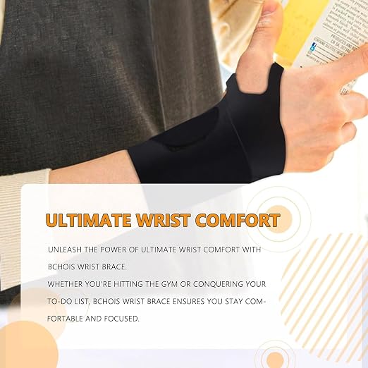 Wrist Brace,2 pack Wrist Support for Carpal Tunnel Pain Relief,Ulnar Brace Ultra-Thin Elastic for Tear,Wrist wraps Repetitive Wrist Use Injury,Fits Both Wrists