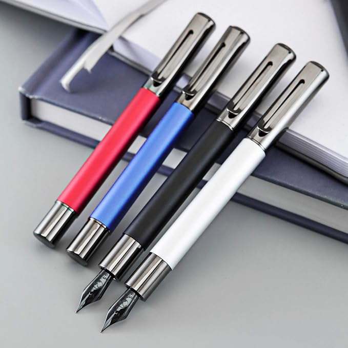 Monteverde USA Ritma Fountain Pen in Silver – Fine Nib, Smooth JoWo Stainless Steel, Refillable Ink Cartridge/Converter – Ideal for Everyday Writing & Journaling