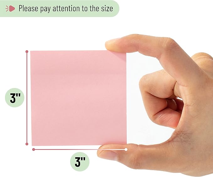 Mr. Pen- Bulk Sticky Notes, 3”x3”, 12 Pads, Colorful, Morandi Colors Self-Stick Aesthetic, Stocky Notes for Bible Journaling