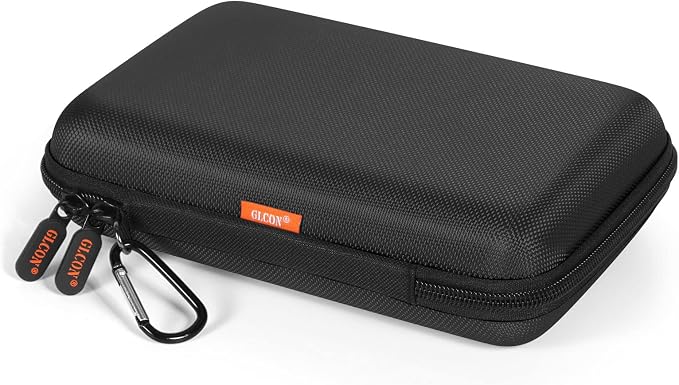 Shockproof Hard Shell Carrying Case for GPS, External Hard Drive, Power Bank, Charger, Cable, Heart Monitor, Cell Phone, Electronic Accessories - Larger Capacity Storage Pouch Travel Bag