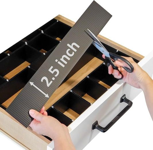 DRAWER DADDY - The world's most customizable drawer organizer. | Custom drawer dividers that fit any drawer. DIY cut to fit design, adjustable organizer for kitchen, bathroom, desk, and more