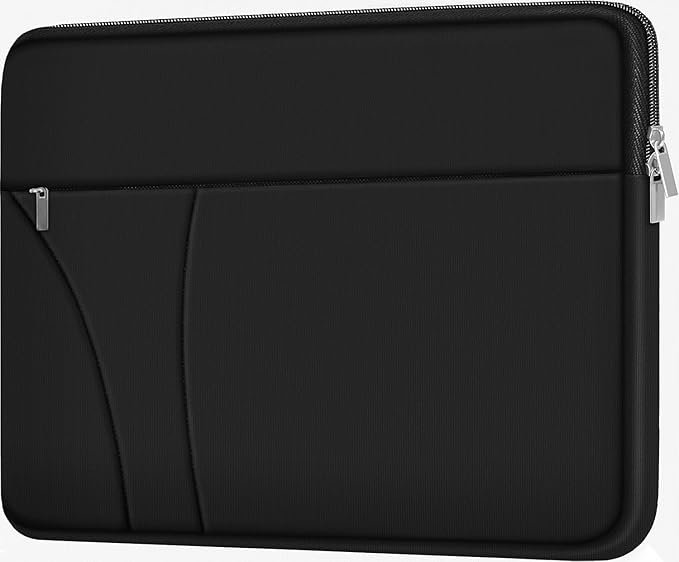 Laptop Case 15 inch, Shockproof Protective Carrying Briefcase Computer Sleeve with Zippered Pocket, Traveling Laptop Cover Compatible for HP, Dell, Asus, Lenovo, Notebook, Black