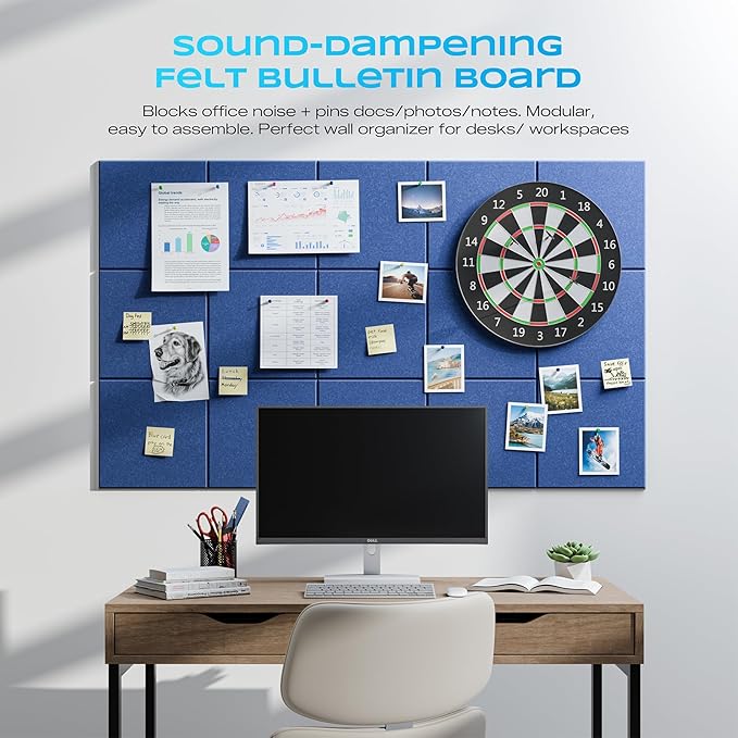 12 Pack Self-Adhesive Acoustic Panels, 12" X 12" X 0.4" High-Density Sound Proof Foam Panels for Walls, Soundproof Wall Panels for Home & Office (Sky Blue)