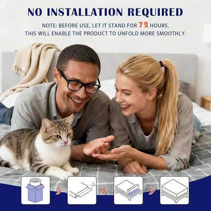 SHOUREN Memory Foam Mattress Topper Twin Gel, 2-3 Inch, Pressure Relief | CertiPUR-US certified high-density foam contours to your body for pressure relief, lasting support and odor-free comfort.