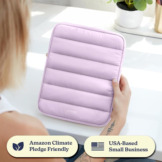 Vandel - The Original Puffy iPad Sleeve 9-11 Inch Tablet Sleeve, Purple i Pad Case for Women and Men, Cute iPad Air Pouch, 9 10 Inch, 11 Inch Bag