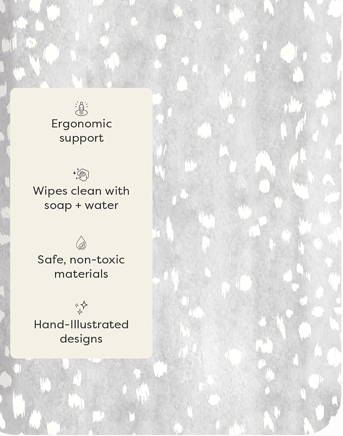 House of Noa Nama Standing Mat – Anti-Fatigue Kitchen Mats for Floor, Cushioned & Non-Slip Kitchen Comfort Mat for Standing, Thick Foam Anti-Fatigue Mat for Kitchen & Workspaces, Fawn Silver 22" x 72"