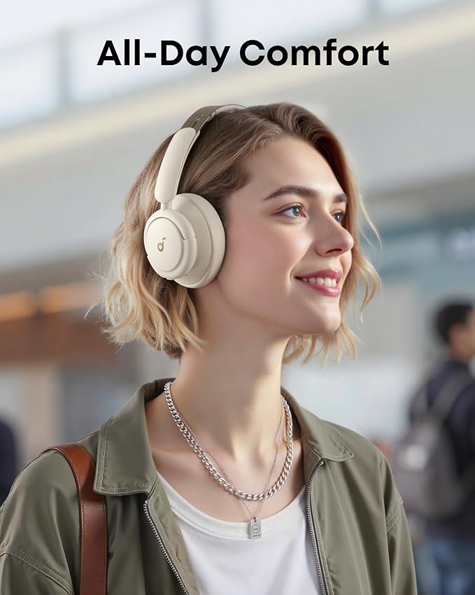 Soundcore Q30 by Anker, Hybrid Active Noise Cancelling Headphones, Multiple Modes, Hi-Res Audio, Custom EQ via App, 50H Playtime, Comfortable Fit, Bluetooth, Multipoint Connection