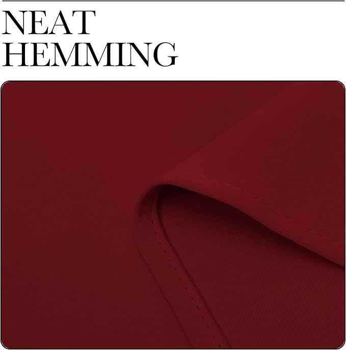 NICETOWN 36 inch Curtains for Small Windows, Thermal Insulated Privacy Short Drapes for Kitchen Bathroom (Set of 2, Burgundy Red, 42 in x 36 in (W x L))