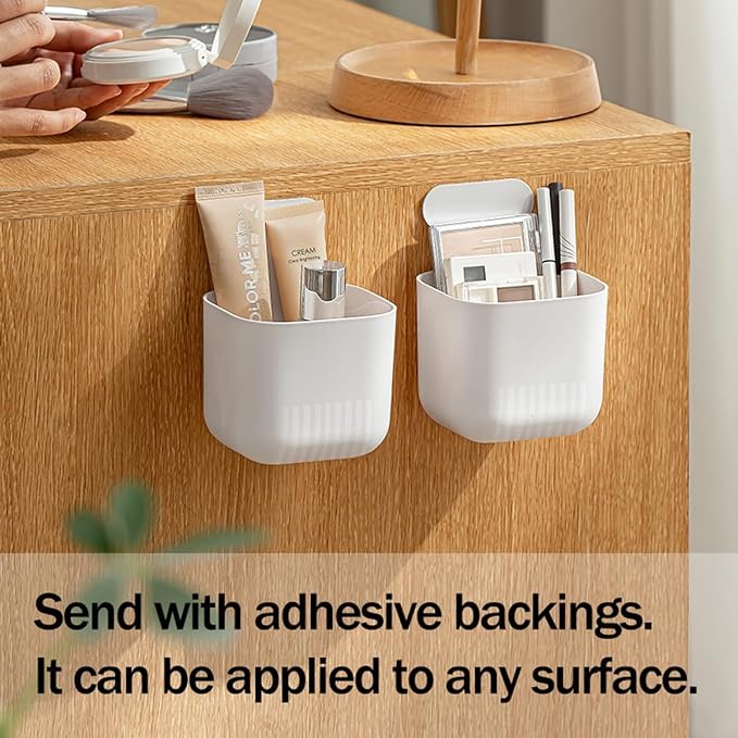 Fridge Magnetic Cup Storage Rack, Magnetic Locker Organizer for Pen, Holder for Laundry, Board, Desks, Dresser, White