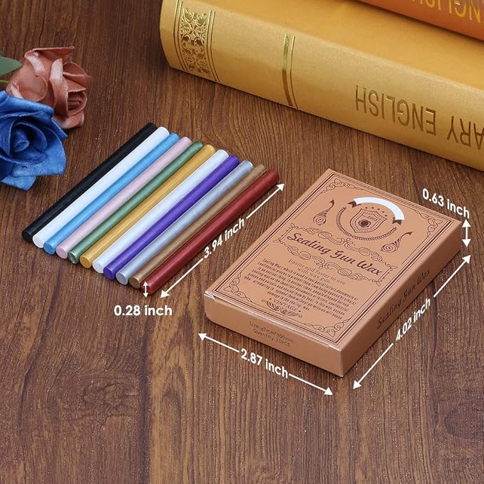 Wax Seal Kit, Wasole 40Pcs Green Sealing Wax Sticks with Glue Gun + 2Pcs Wax Seal Pens for Wax Seal Stamp, Great for Wedding Invitations, Birthday Cards, Envelopes, Gift Wrapping (Pine Green)