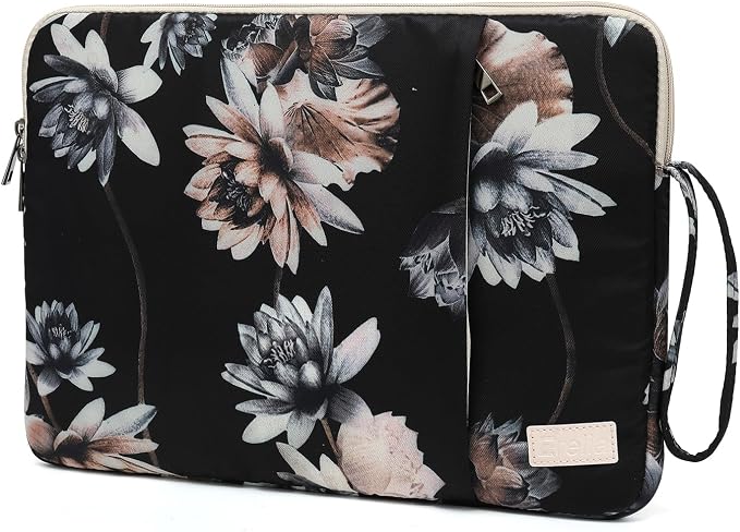Laptop Sleeve 13.3 inch14 Inch, 15.6inchWater Resistant Traveling Computer Cover with Handle, Shockproof Protective Carrying Laptop Case (Y8-Lotus, 14 inch)